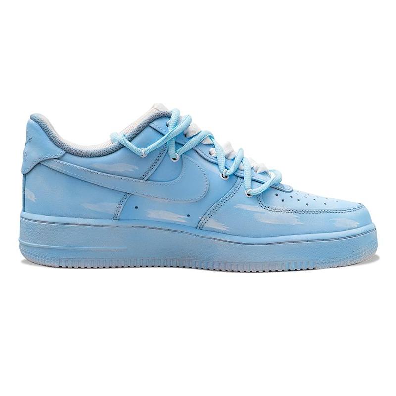[Custom Blue sky, white clouds, man]  Air Force 1 Skateboarding Shoes Men