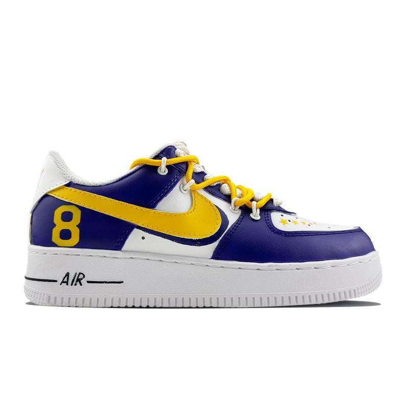 [Custom Men's NBA Lakers purple] Male  Air Force 1 Low Skate shoes