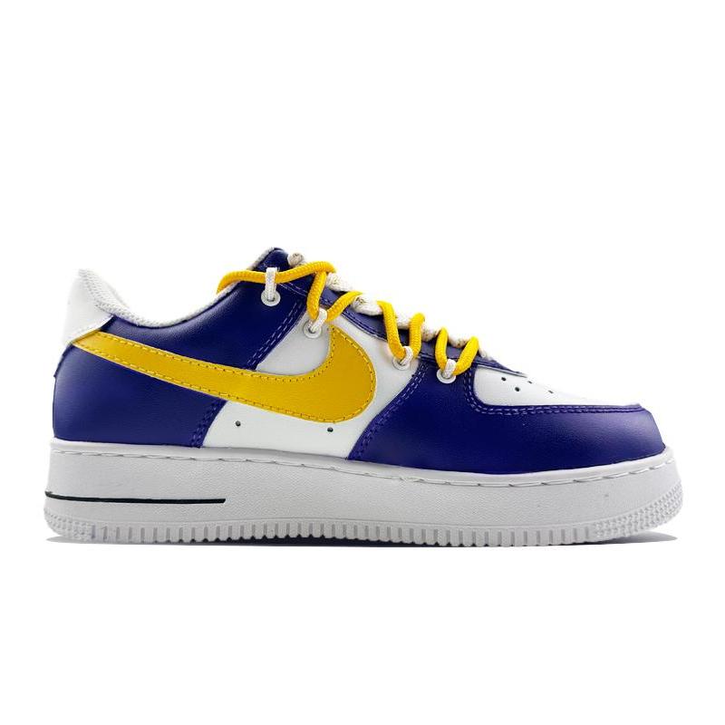 [Custom Men's NBA Lakers purple] Male  Air Force 1 Low Skate shoes
