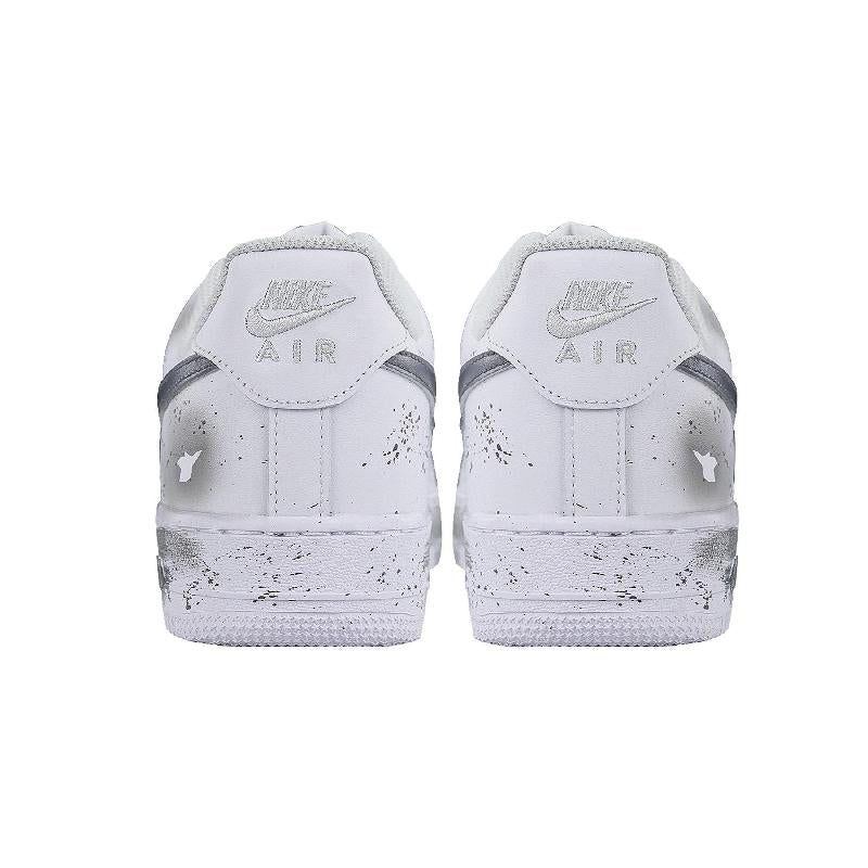 [Custom War Meteorite]  Air Force 1 Skateboarding Shoes Unisex Low-top Gray