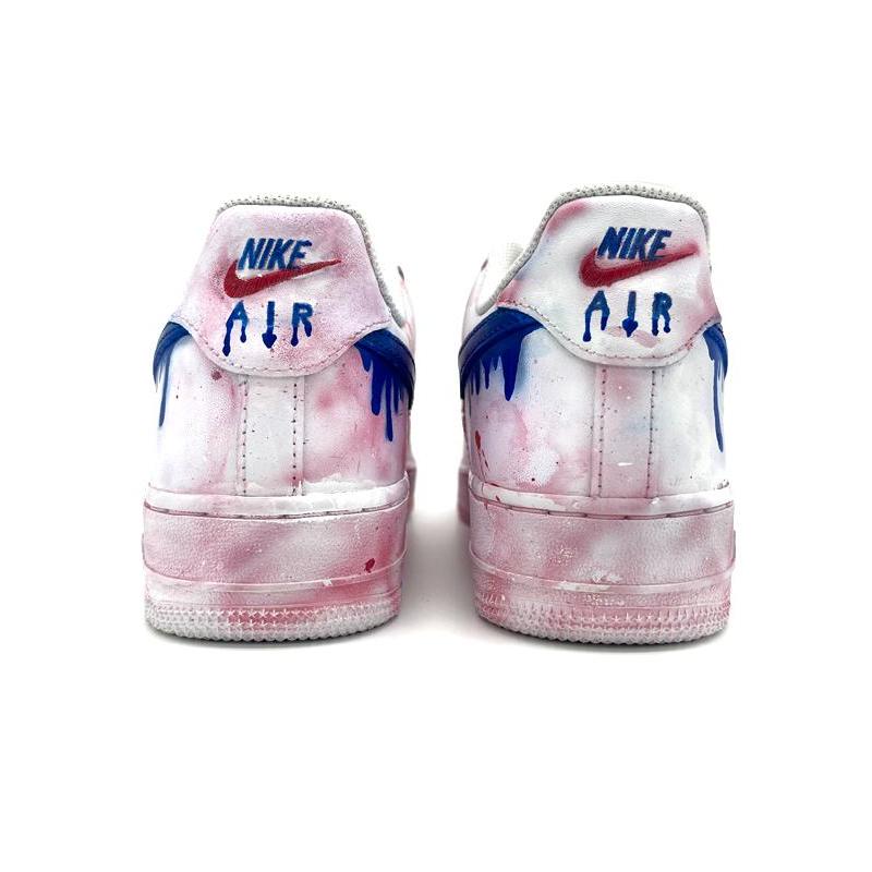 [Custom Ink splashing and aging Vibe style graffiti]  Air Force 1 Skateboarding Shoes Men