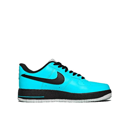 [Custom Cool and refreshing mint]  Air Force 1 Skateboard Shoes Unisex Low-Top Blue/Black