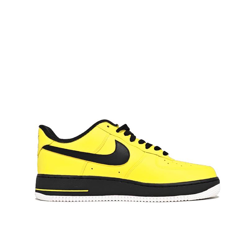 [Custom Yellow Alert]  Air Force 1 Skateboard Shoes Unisex Low-Top Yellow