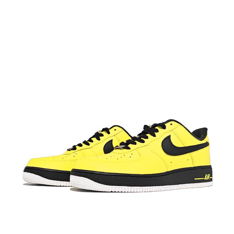 [Custom Yellow Alert]  Air Force 1 Skateboard Shoes Unisex Low-Top Yellow