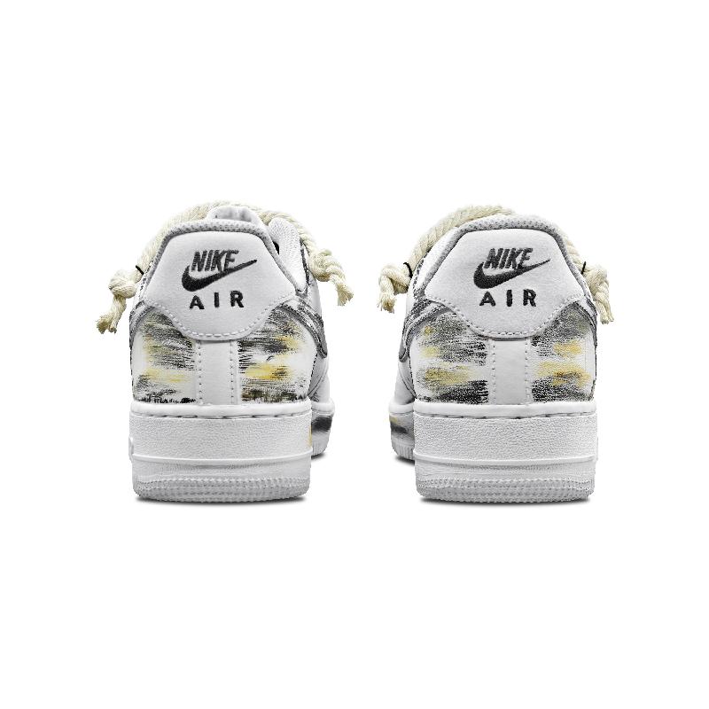 [Custom Qiang Flute Willow]  Air Force 1 Skateboarding Shoes Unisex Low-top Black/white