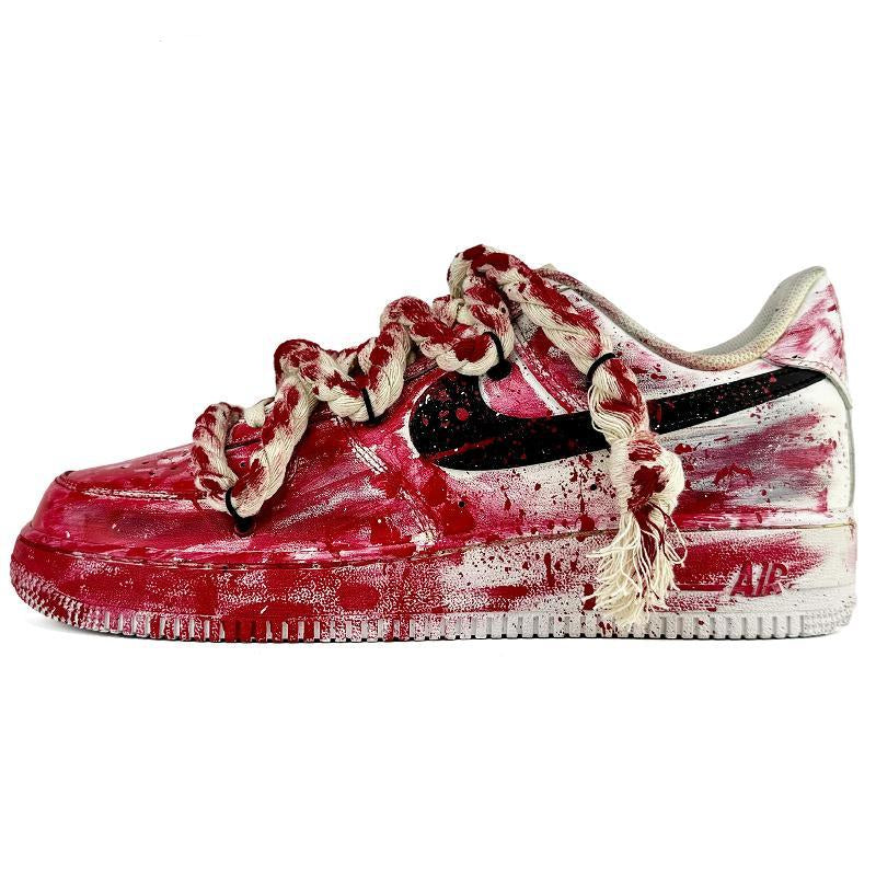 [Custom Crime Scene No. 7]  Air Force 1 Skateboarding Shoes Unisex Low-top White