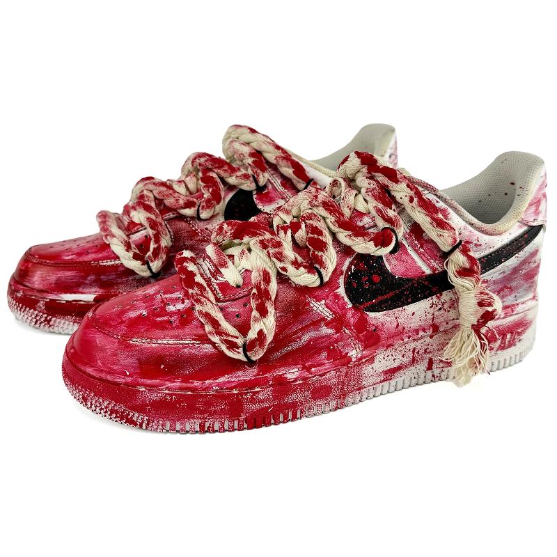[Custom Crime Scene No. 7]  Air Force 1 Skateboarding Shoes Unisex Low-top White