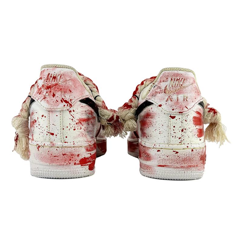 [Custom Crime Scene No. 7]  Air Force 1 Skateboarding Shoes Unisex Low-top White