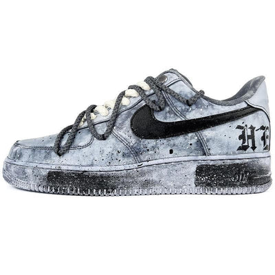 [Custom Gothic aged grey]  Air Force 1 Skateboarding Shoes Men