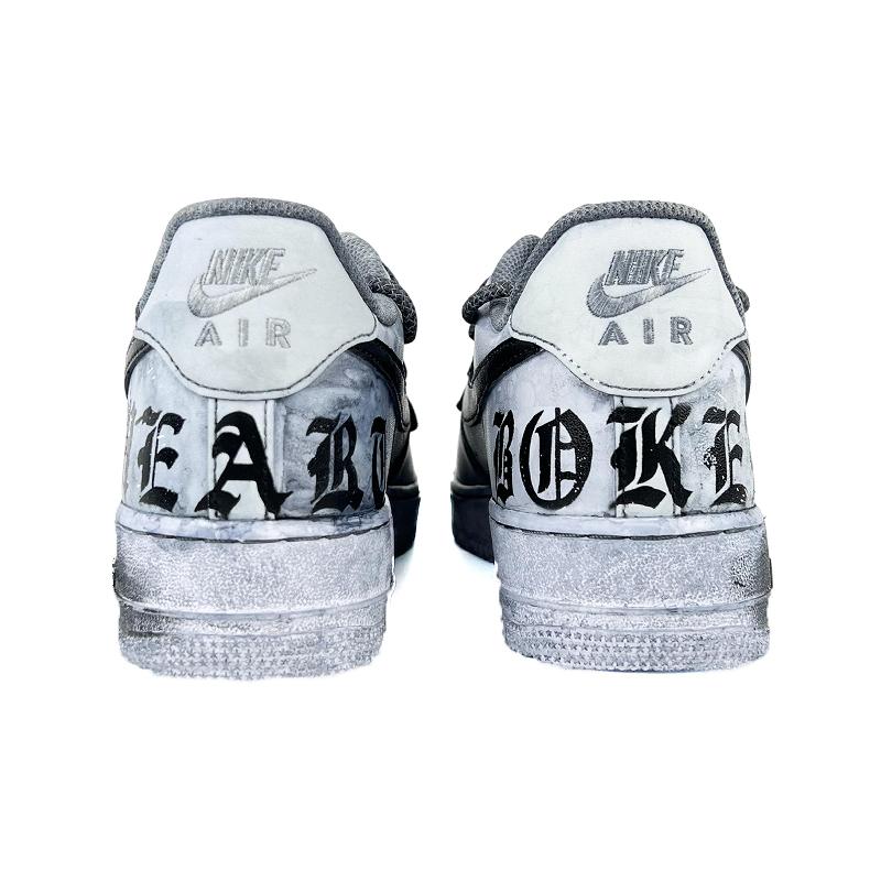 [Custom Gothic aged grey]  Air Force 1 Skateboarding Shoes Men