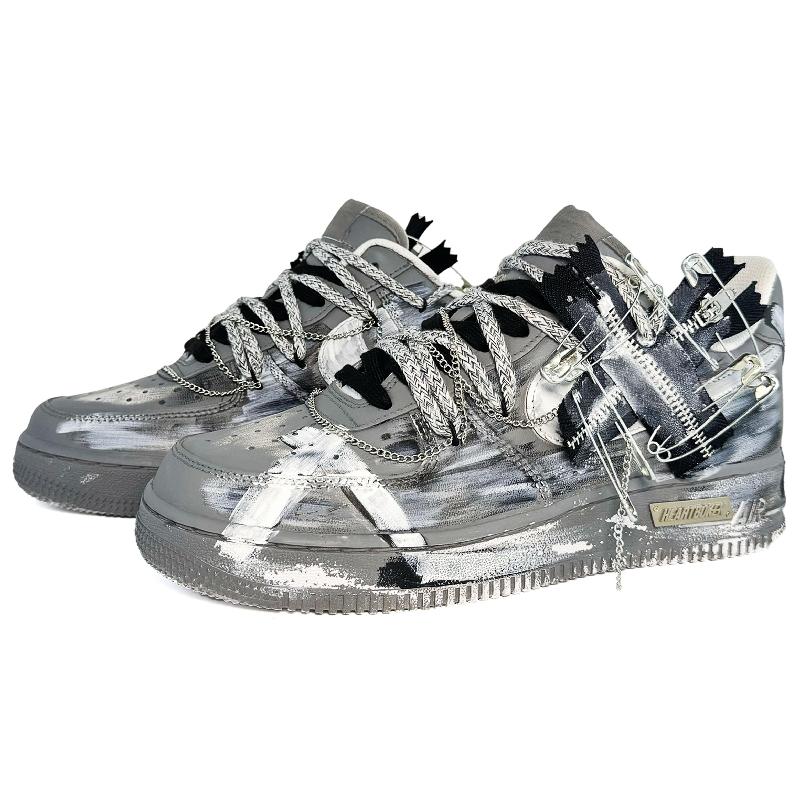 [Custom Zipper Deconstruction]  Air Force 1 Skateboarding Shoes Men