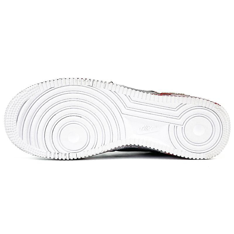 [Custom Red desert]  Air Force 1 Skateboard Shoes Unisex Low-Top Black/Red