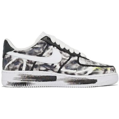 [Custom Graffiti in black and white]  Air Force 1 Skateboard Shoes Unisex Low-Top White/Black