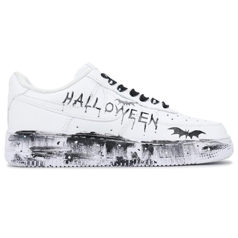 [Custom Mr. Pumpkin for men]  Air Force 1 Skateboard Shoes Men Low-Top Black/White/Orange