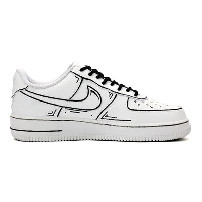 [Custom Fall into the metaverse]  Air Force 1 Skateboard Shoes Unisex Low-Top Black/White