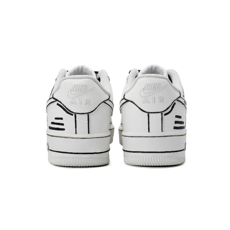 [Custom Fall into the metaverse]  Air Force 1 Skateboard Shoes Unisex Low-Top Black/White