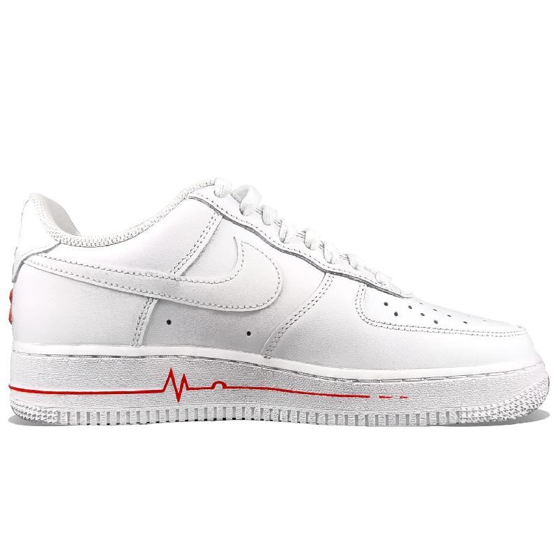 [Custom Hand-drawn heart]  Air Force 1 Skateboarding Shoes Men