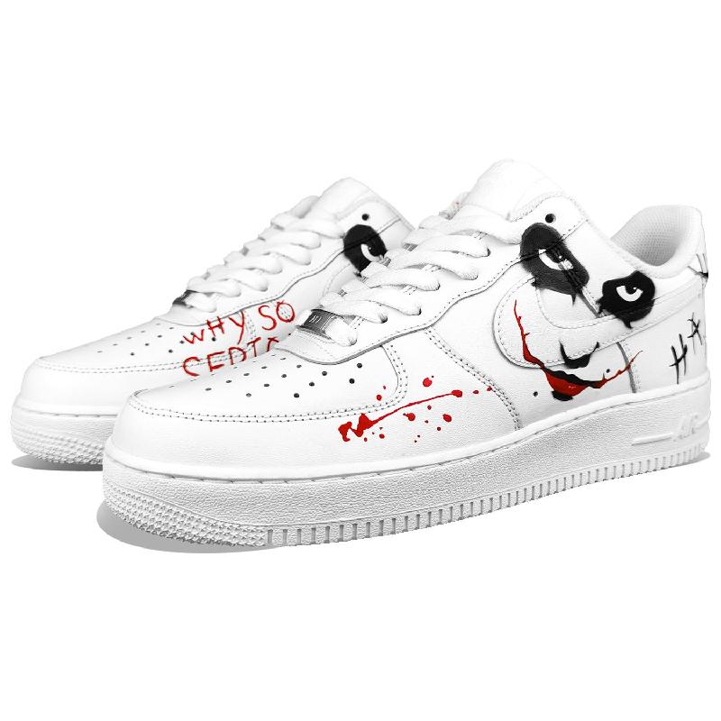 [Custom Men's AF1 clown hand-drawn] Male  Air Force 1 Low Skate shoes