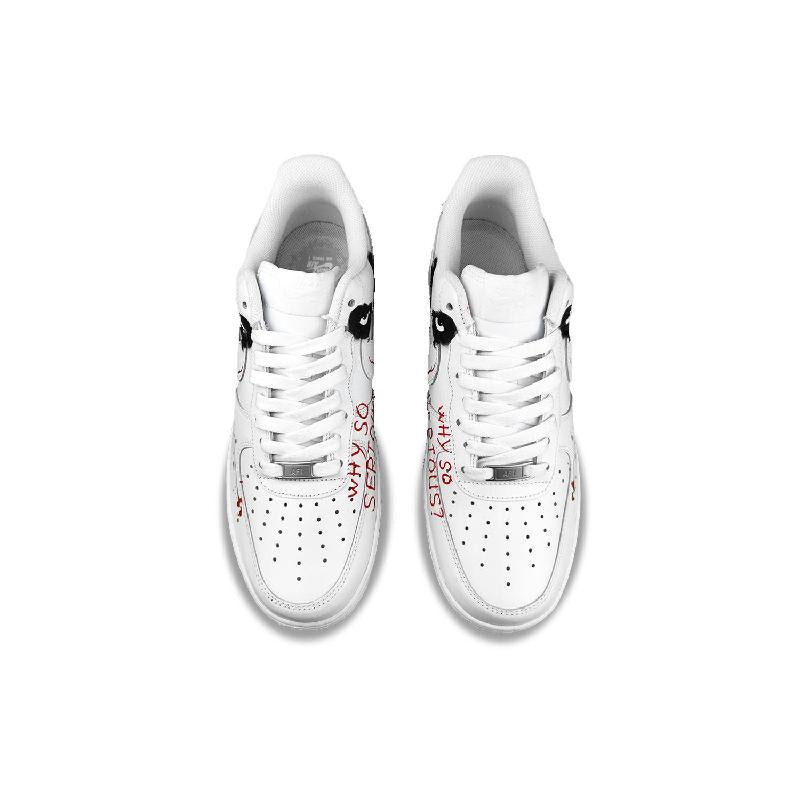 [Custom Men's AF1 clown hand-drawn] Male  Air Force 1 Low Skate shoes