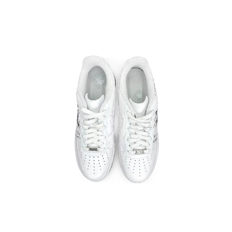 [Custom Water tune head]  Air Force 1 Skateboard Shoes Unisex Low-Top Black