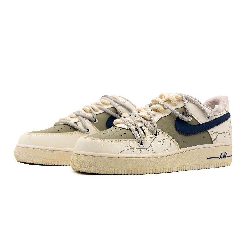 [Custom Men's style: Great Rift Valley]  Air Force 1 Skateboarding Shoes Men Low-top Coffee