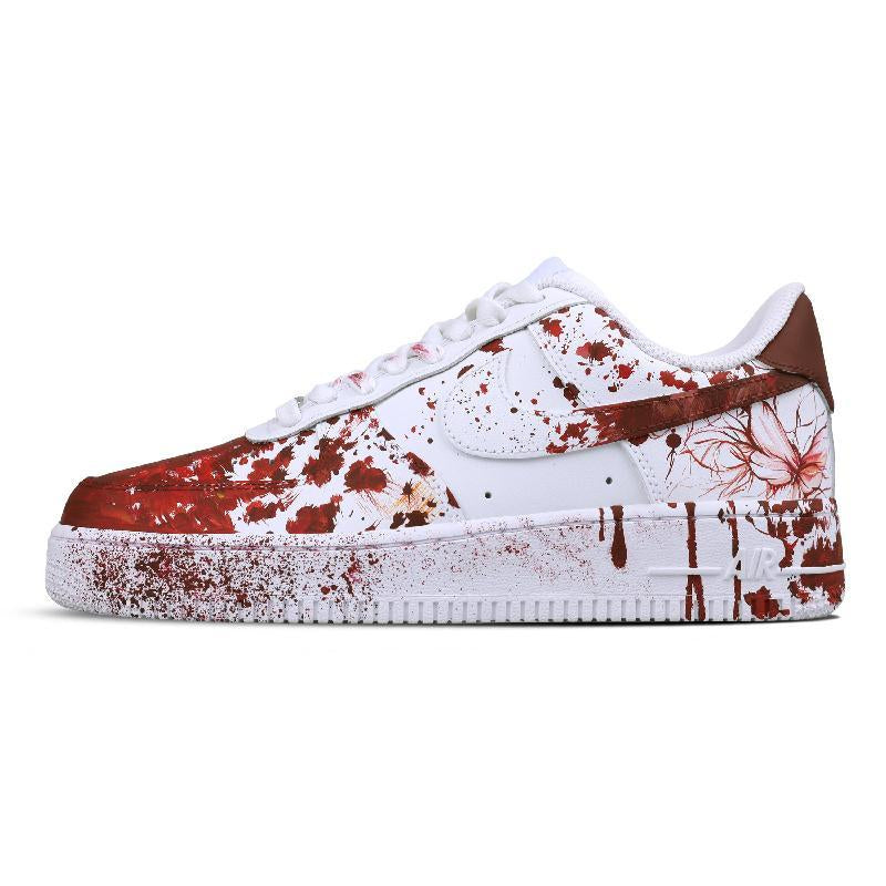 [Custom Neptis sanguinea]  Air Force 1 Skateboarding Shoes Unisex Low-top White