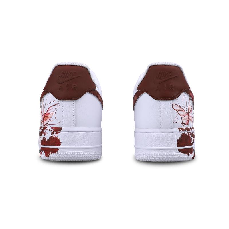 [Custom Neptis sanguinea]  Air Force 1 Skateboarding Shoes Unisex Low-top White