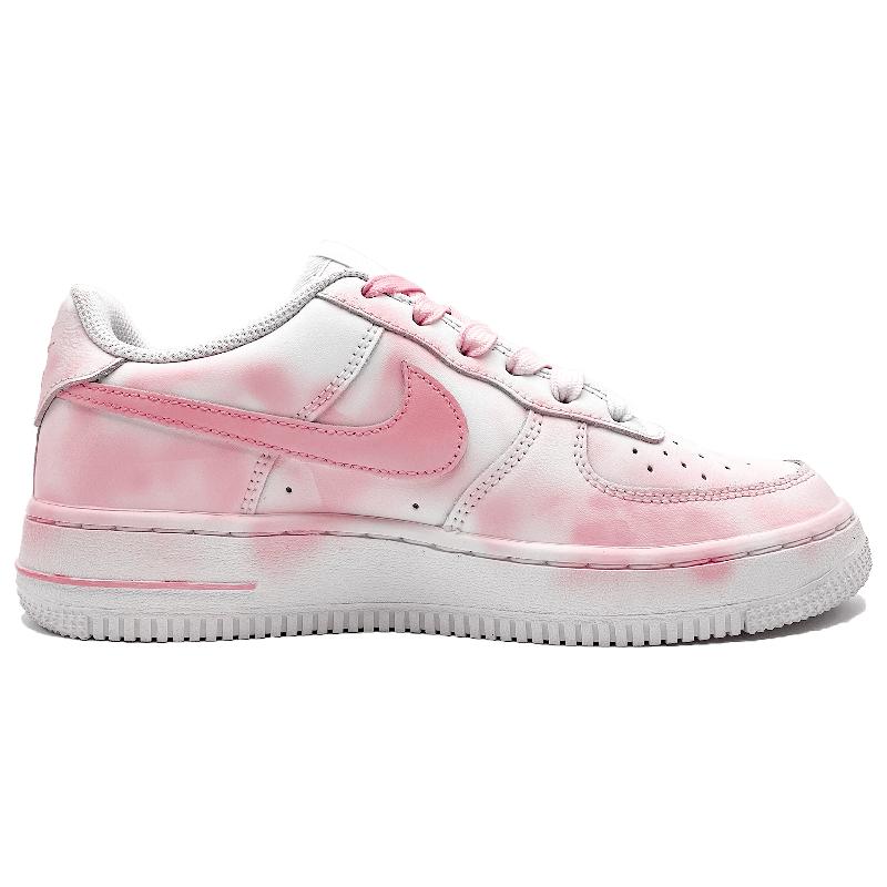 [Custom Blue and Pink Mandarin Ducks]  Air Force 1 Skateboard Shoes Unisex Low-Top Blue Pink