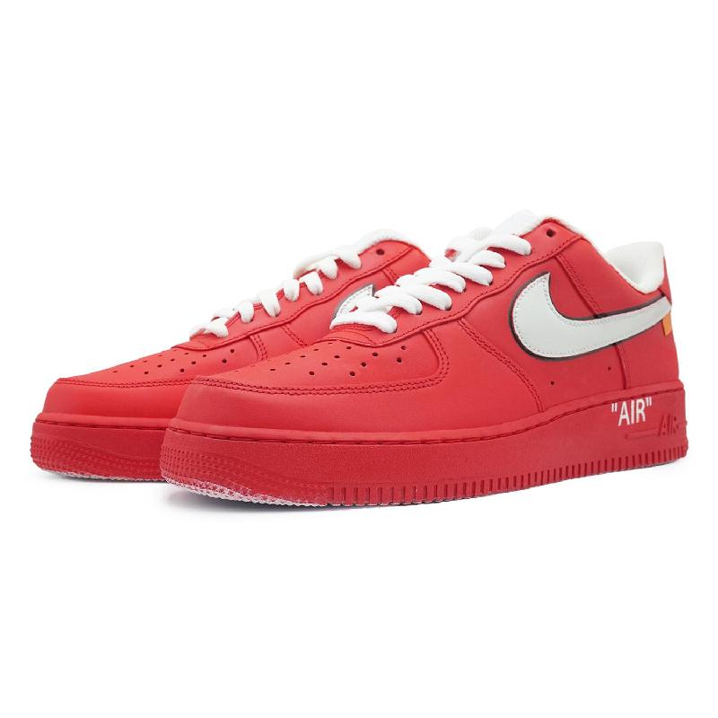 [Custom The pure and passionate charm of men and women]  Air Force 1 Skateboard Shoes Unisex Low-Top Red/White
