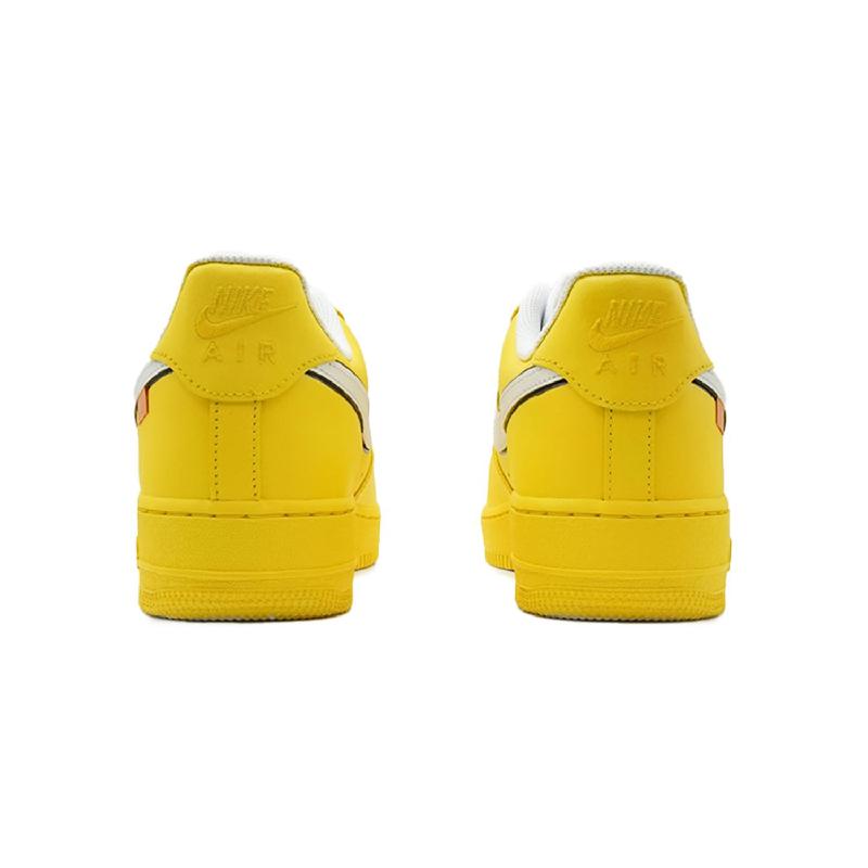 [Custom Male and female pure fragrance citron]  Air Force 1 Skateboard Shoes Unisex Low-Top Yellow/Gray
