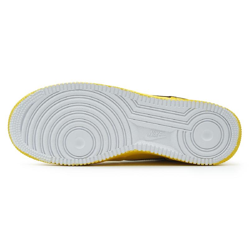 [Custom Male and female pure fragrance citron]  Air Force 1 Skateboard Shoes Unisex Low-Top Yellow/Gray
