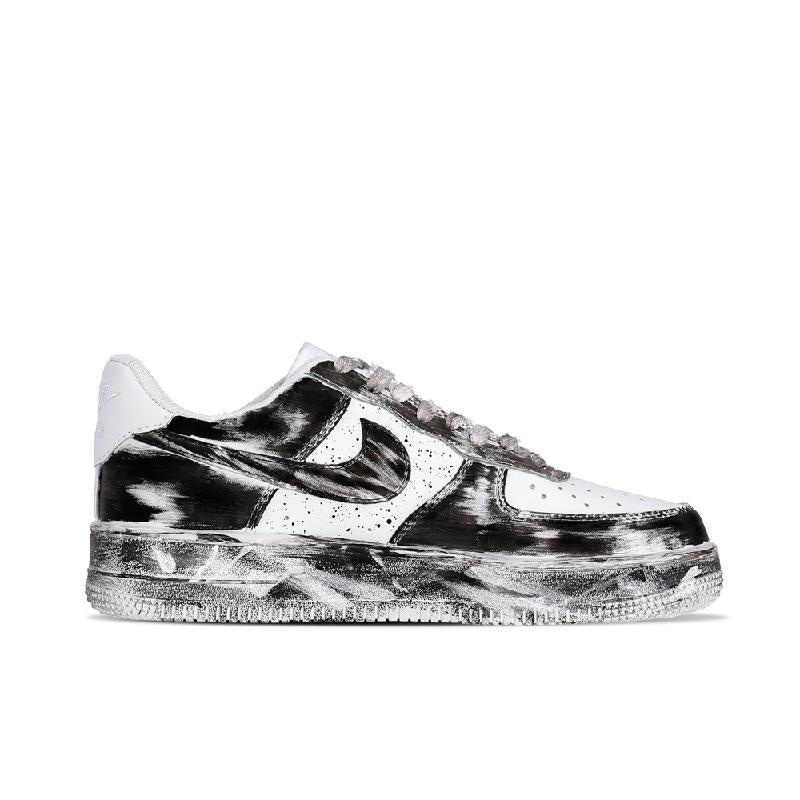 [Custom Ink application]  Air Force 1 Skateboard Shoes Unisex Low-Top Black/White