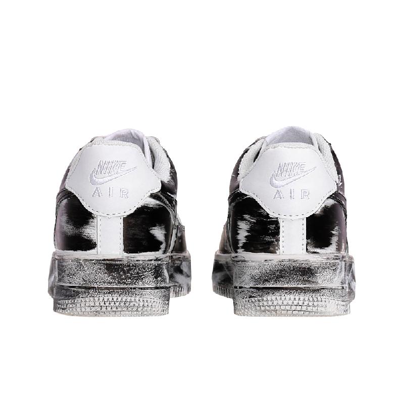 [Custom Ink application]  Air Force 1 Skateboard Shoes Unisex Low-Top Black/White