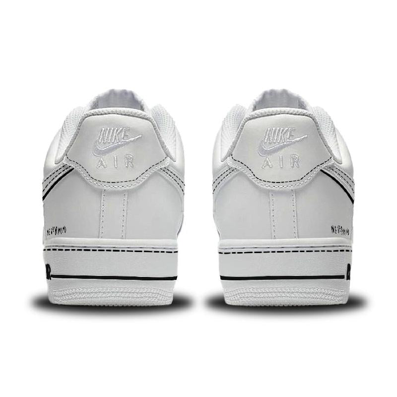 [Custom Everything will be fine.]  Air Force 1 Skateboarding Shoes Unisex Low-top Black