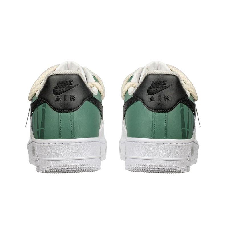 [Custom Bamboo Language]  Air Force 1 Skateboarding Shoes Men Low-top White/green