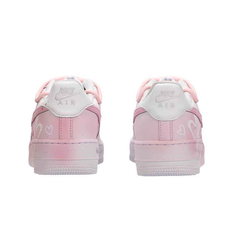 [Custom Pink Lover]  Air Force 1 Skateboard Shoes White/Pink