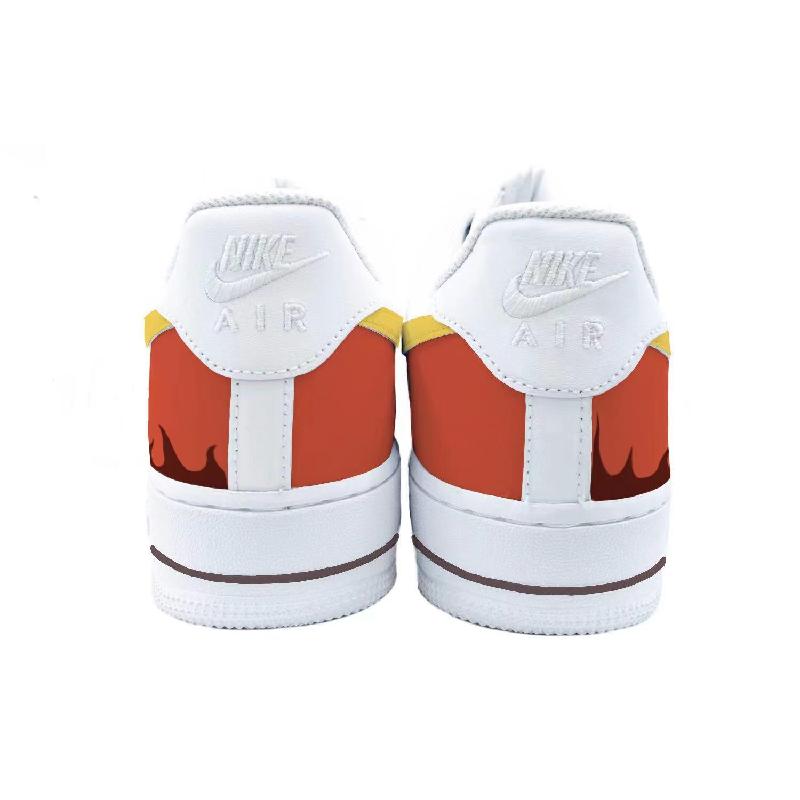 [Custom Naruto, male]  Air Force 1 Skateboarding Shoes Men Low-top White/yellow/orange