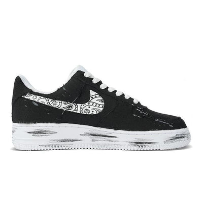 [Custom Low-top urban trajectories for both men and women]  Air Force 1 Skateboard Shoes Unisex Low-Top White