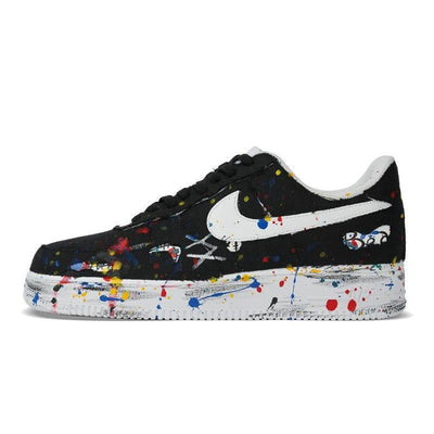 [Custom Low-top mischievous bears for both men and women]  Air Force 1 Skateboard Shoes Unisex Low-Top White