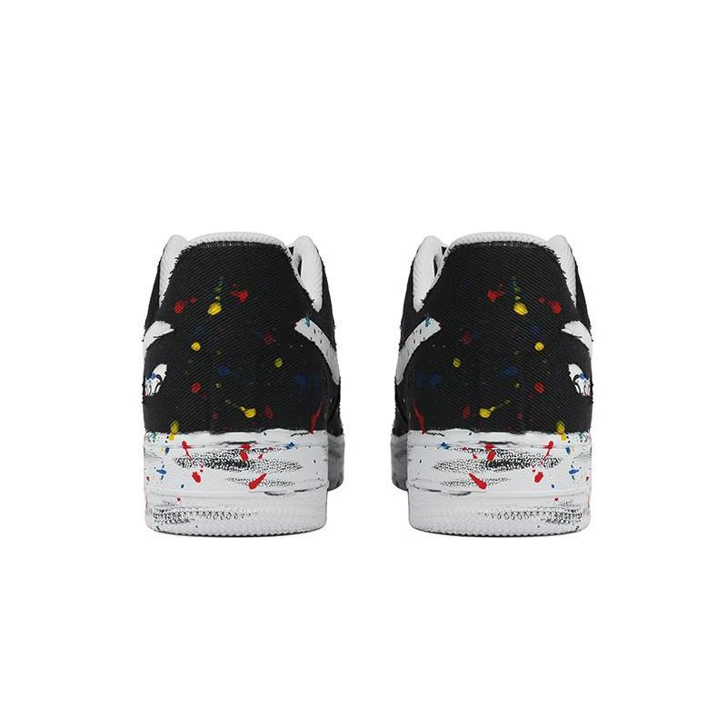 [Custom Low-top mischievous bears for both men and women]  Air Force 1 Skateboard Shoes Unisex Low-Top White