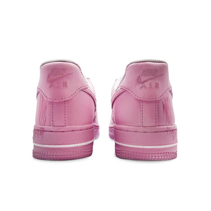 [Custom Pink frequency]  Air Force 1 Skateboard Shoes Unisex Low-Top White/Pink