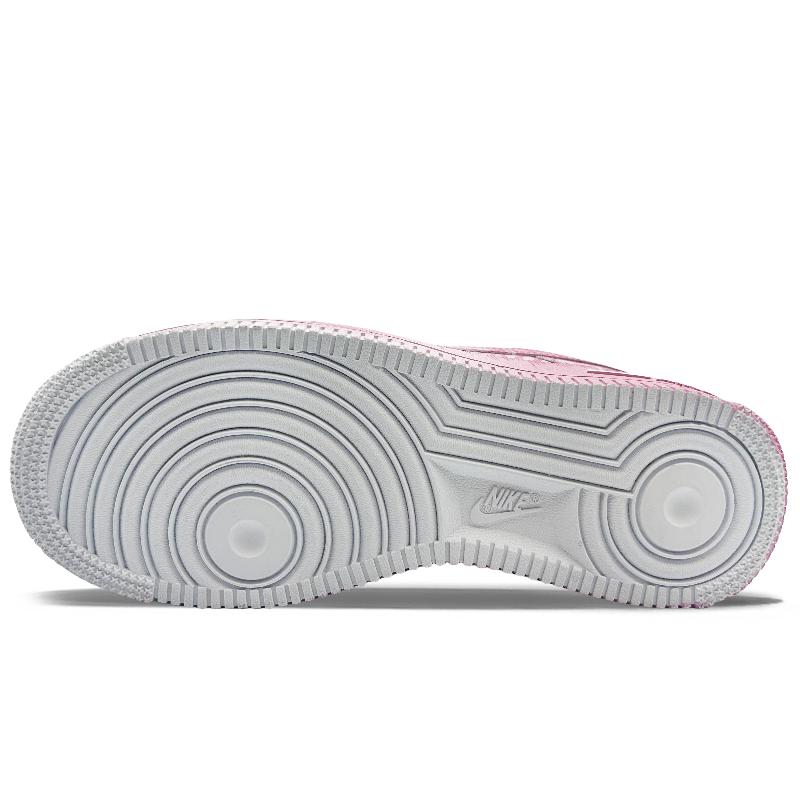 [Custom Pink frequency]  Air Force 1 Skateboard Shoes Unisex Low-Top White/Pink