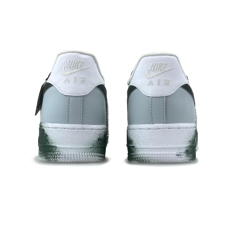 [Custom Men's style: Shanluan]  Air Force 1 Skateboarding Shoes Men Low-top Blue/Green/White