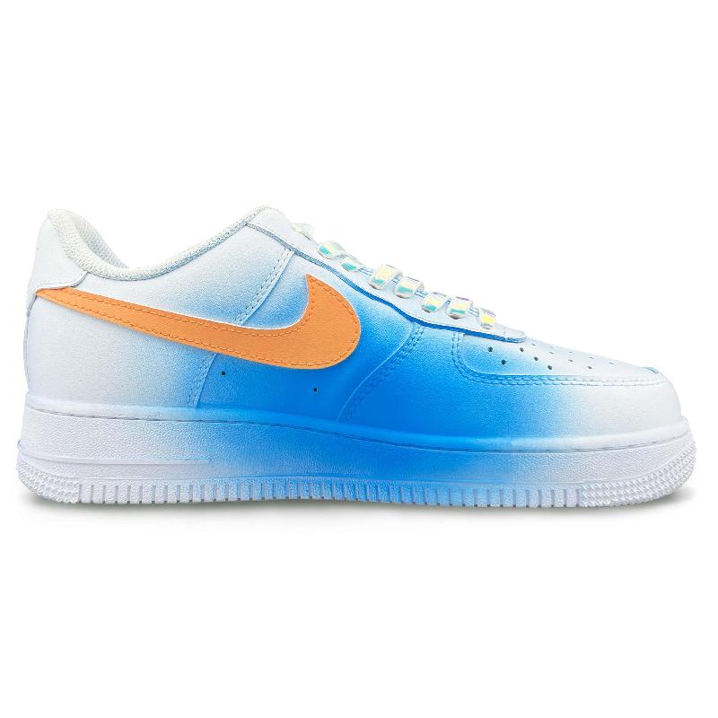[Custom Men's Galaxy Stroll]  Air Force 1 Skateboarding Shoes Men Low-top Blue