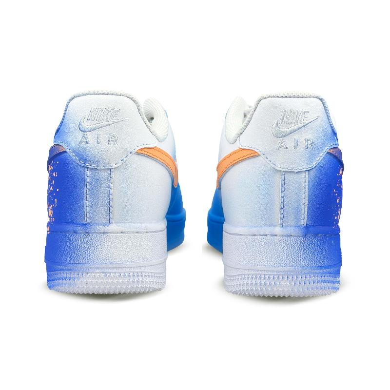 [Custom Men's Galaxy Stroll]  Air Force 1 Skateboarding Shoes Men Low-top Blue