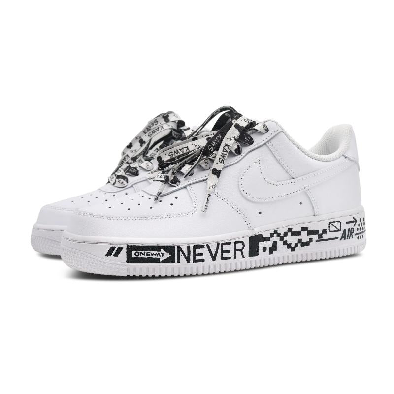 [Custom Men's metaverse black and white]  Air Force 1 Skateboarding Shoes Men