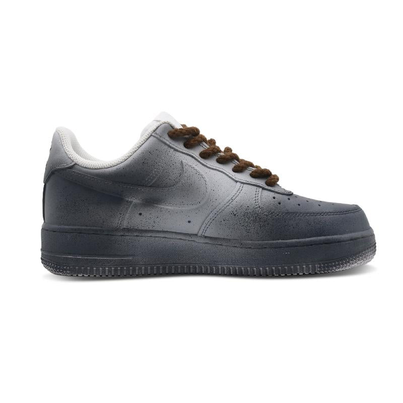 [Custom Men's retro Boy gradient grey]  Air Force 1 Skateboarding Shoes Men