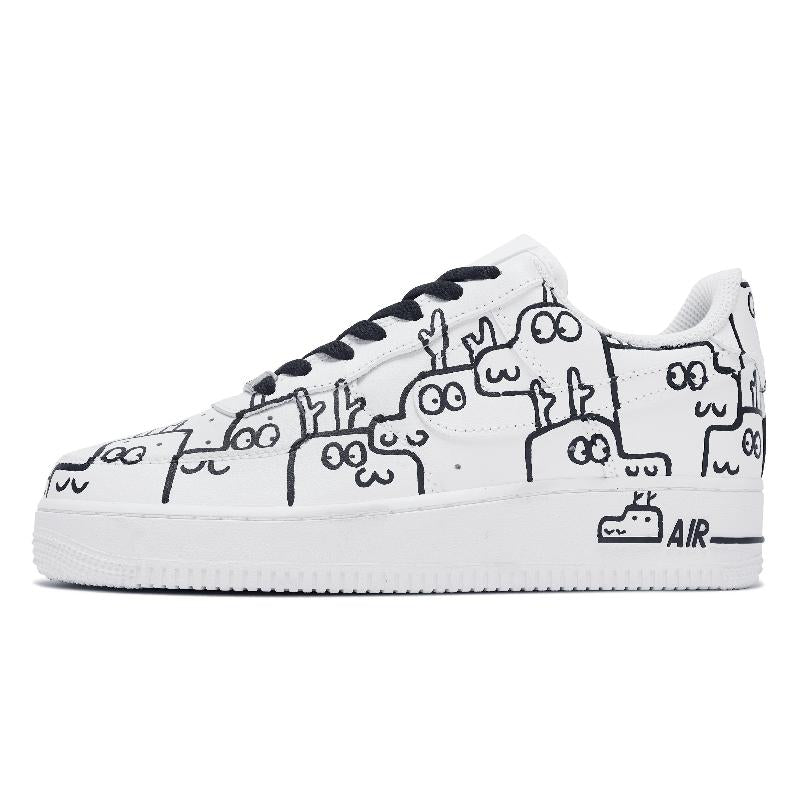 [Custom Men's Qile Longlong]  Air Force 1 Skateboarding Shoes Men Low-top Black