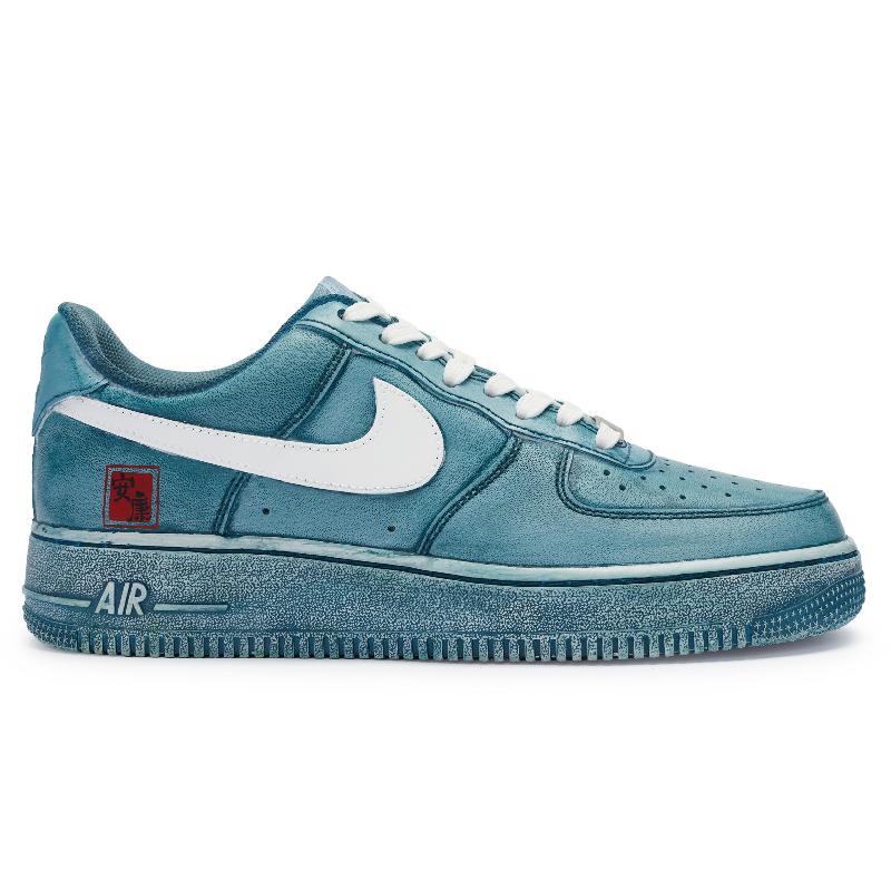 [Custom Men's Happy and healthy celadon blue]  Air Force 1 Skateboarding Shoes Men