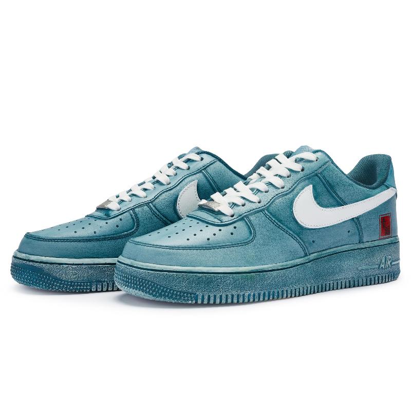 [Custom Men's Happy and healthy celadon blue]  Air Force 1 Skateboarding Shoes Men